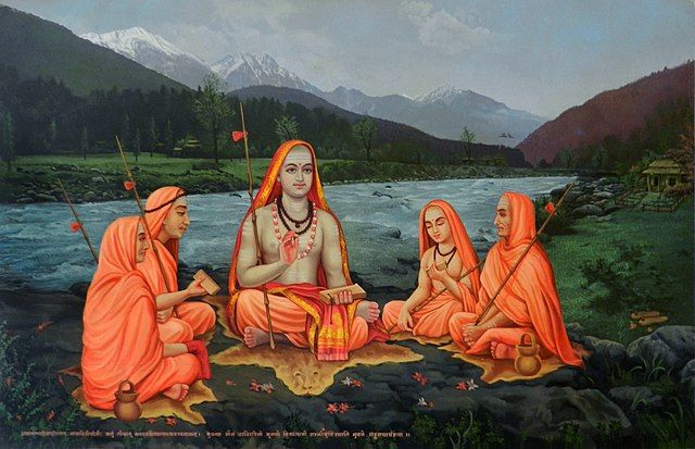 Sankaracharya with his disciples